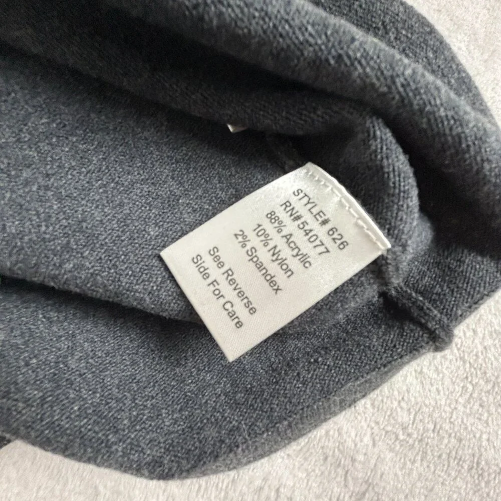 Cabi Gray Knit Pencil Skirt Large Nylon & Spandex